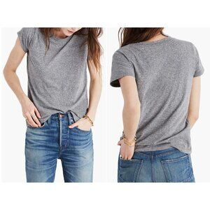 Madewell Womens Size XS Short Sleeve Triblend Ex-Boyfriend Tee Gray G3593 1891